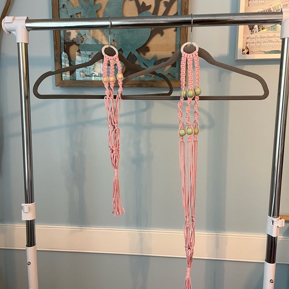 Pink Macrame Plant Hangers - Picture 7 of 7